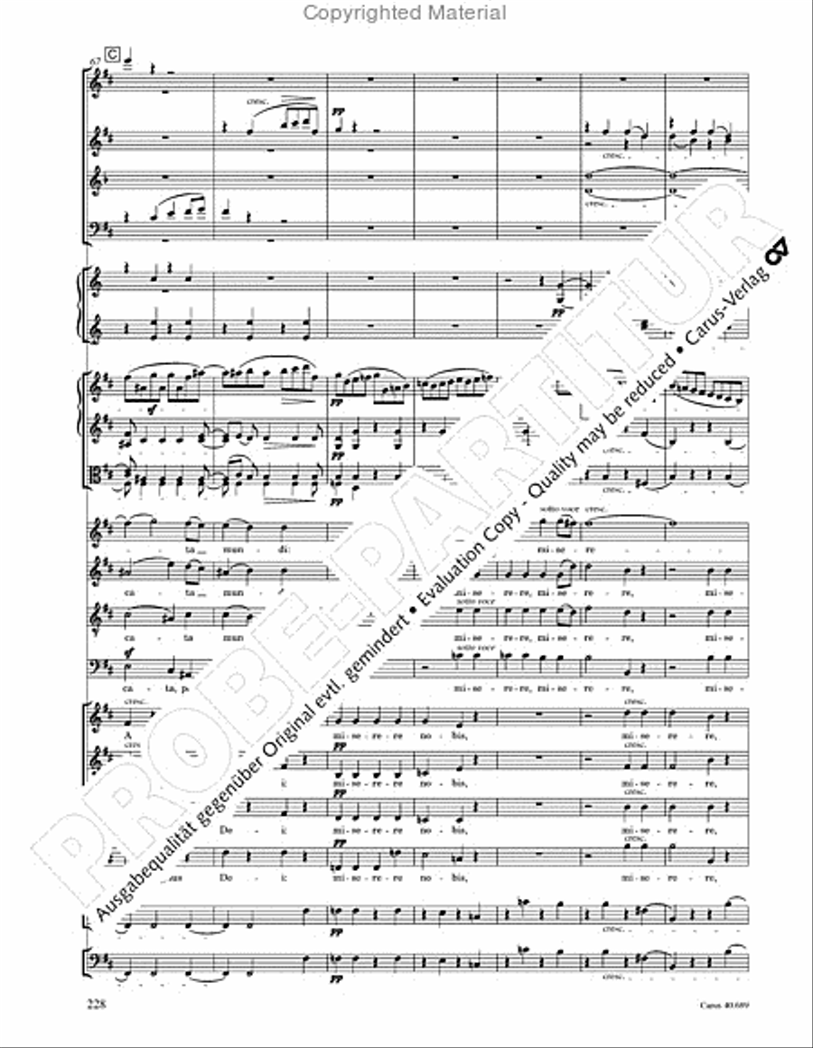 Missa solemnis Missa solemnis 4-Part scores gallery preview page 244