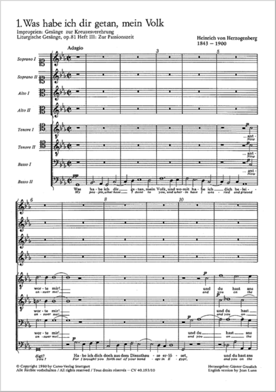 Liturgische Gesange (Passionszeit) I Score scores gallery preview page 2