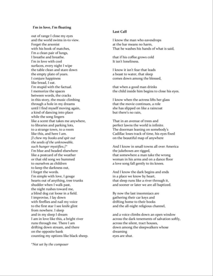 The Secret History of Water, set 2 (Music by Judith Cloud) Soprano Voice scores gallery preview page 3