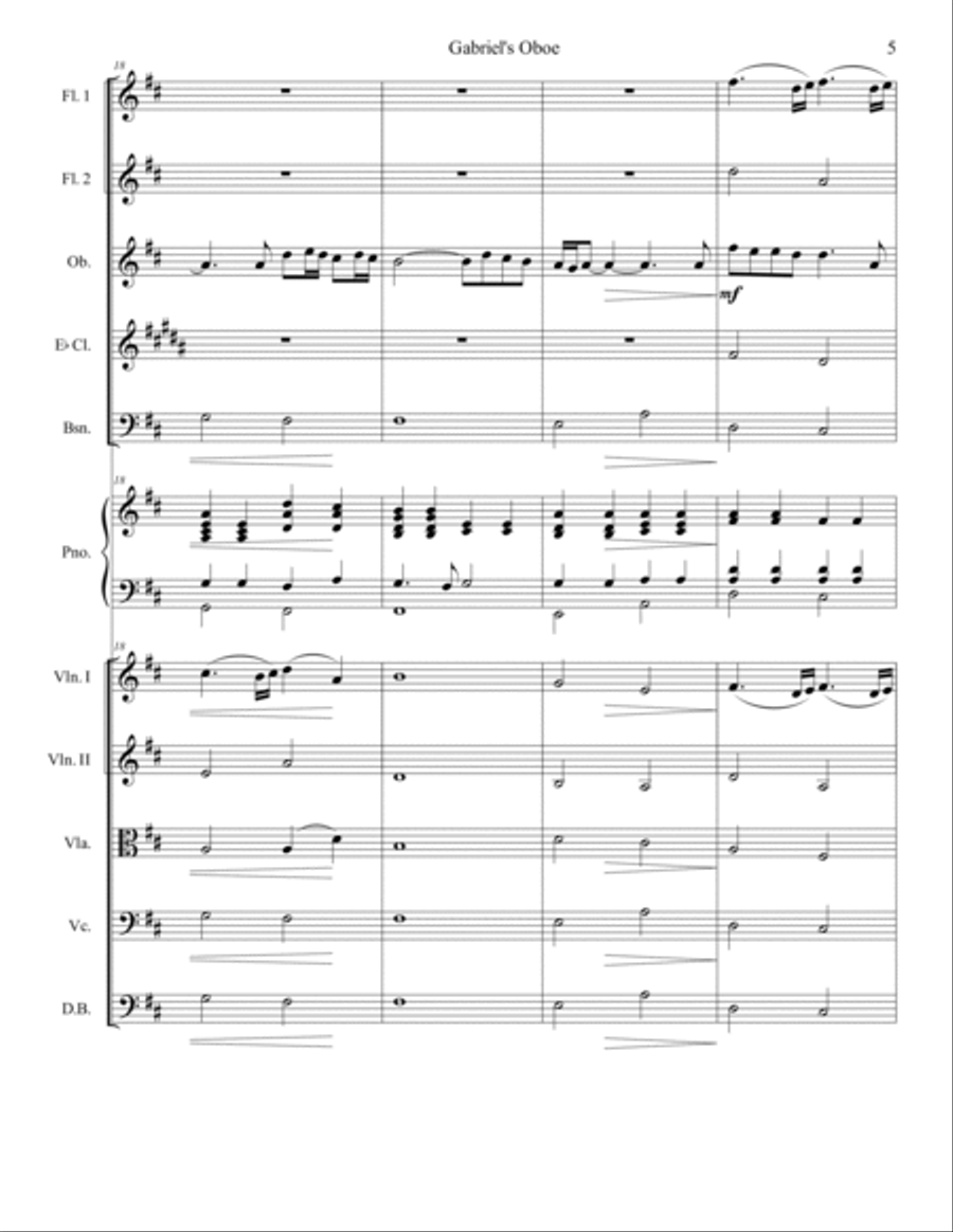 Gabriel's Oboe Chamber Orchestra scores gallery preview page 5