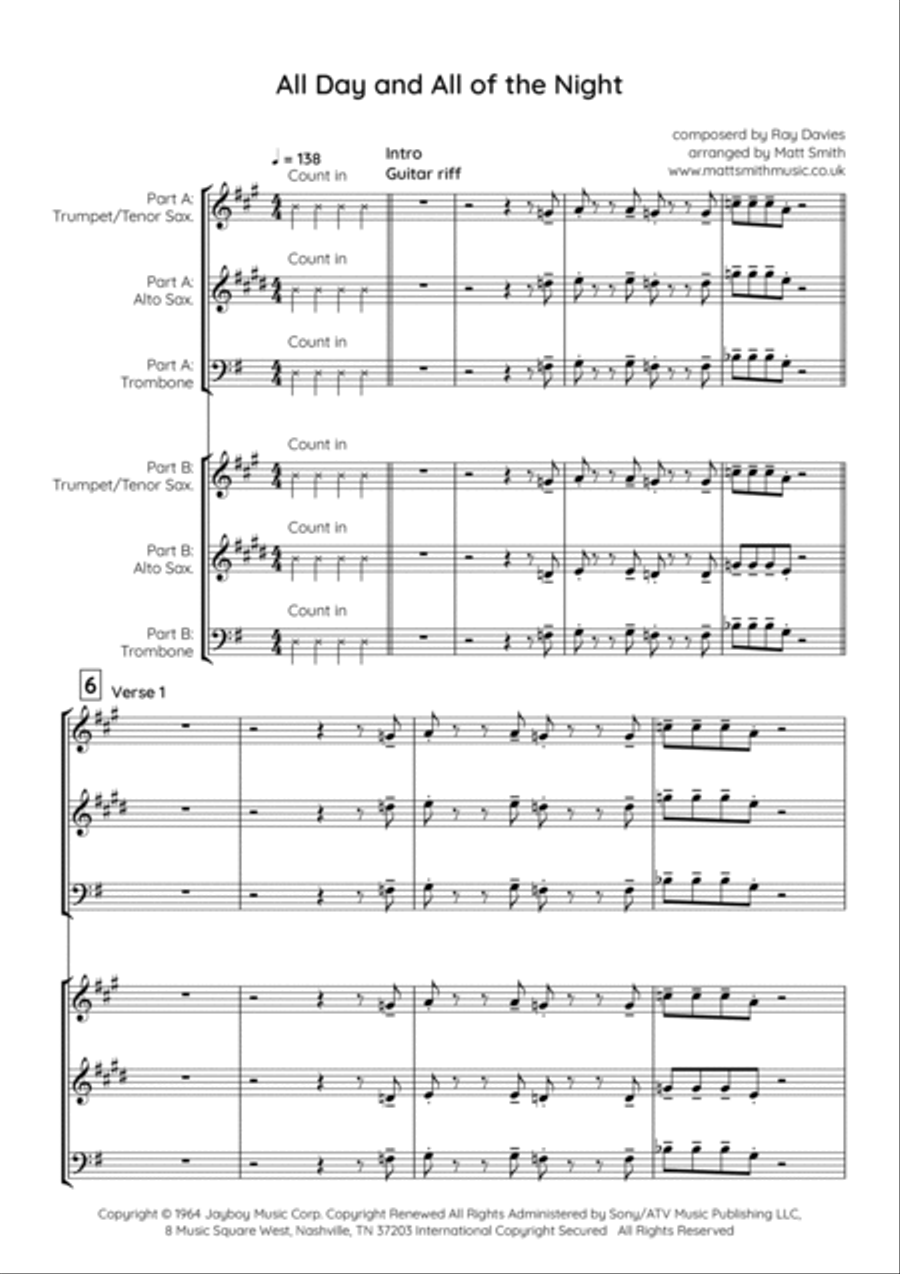 All Day And All Of The Night Voice scores gallery preview page 3