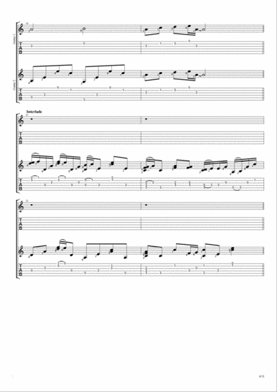 Safe And Sound Electric Guitar scores gallery preview page 4