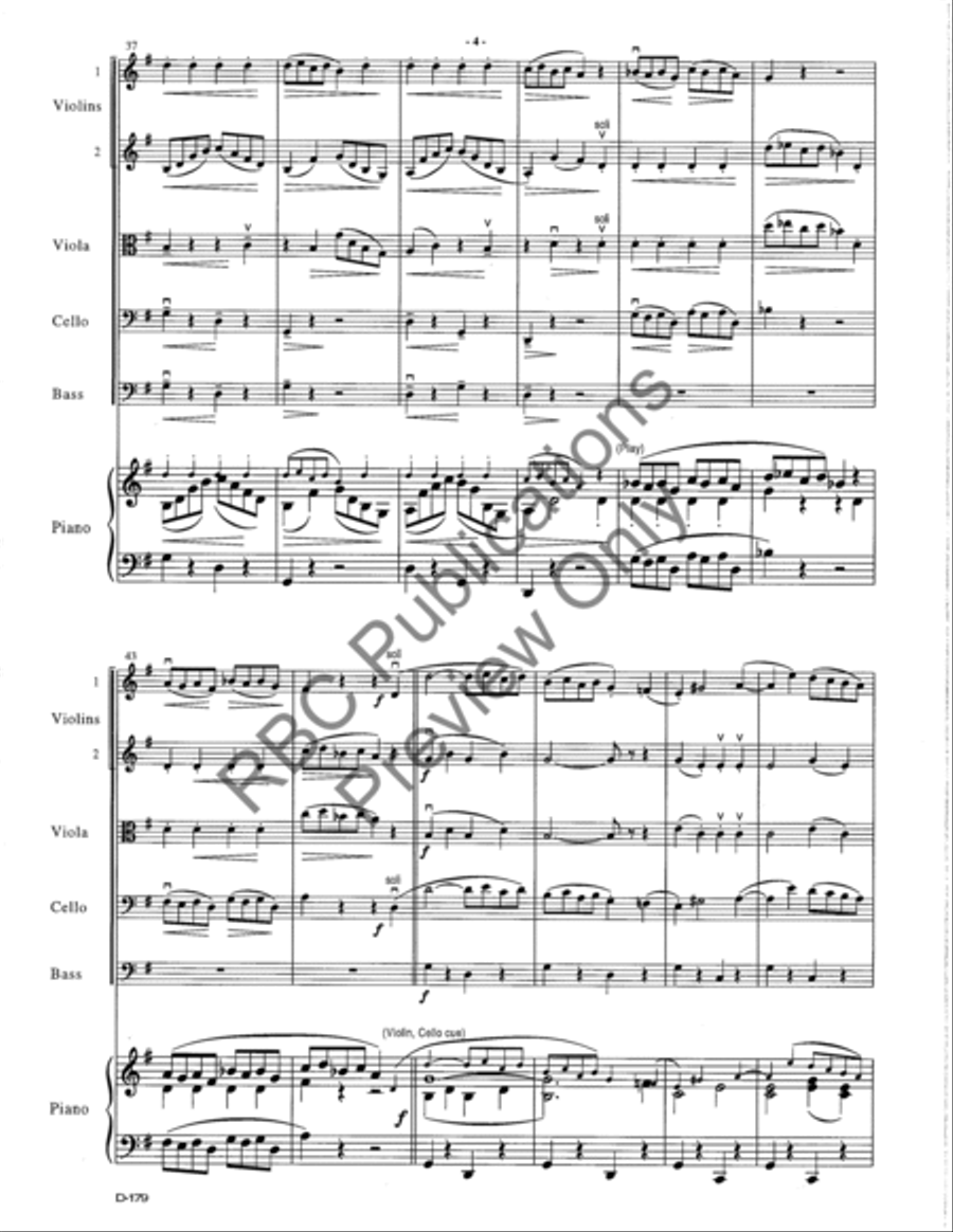 Allegro From Sonata In E Minor K305 String Orchestra scores gallery preview page 7