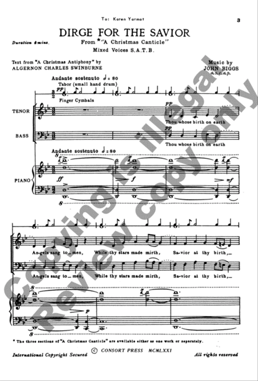 Dirge for the Savior Dirge for the Savior 4-Part scores gallery preview page 15