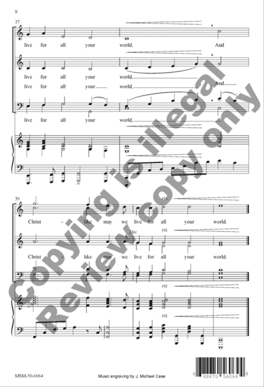 In Peace, in Peace, Through Christ the Door 4-Part scores gallery preview page 9