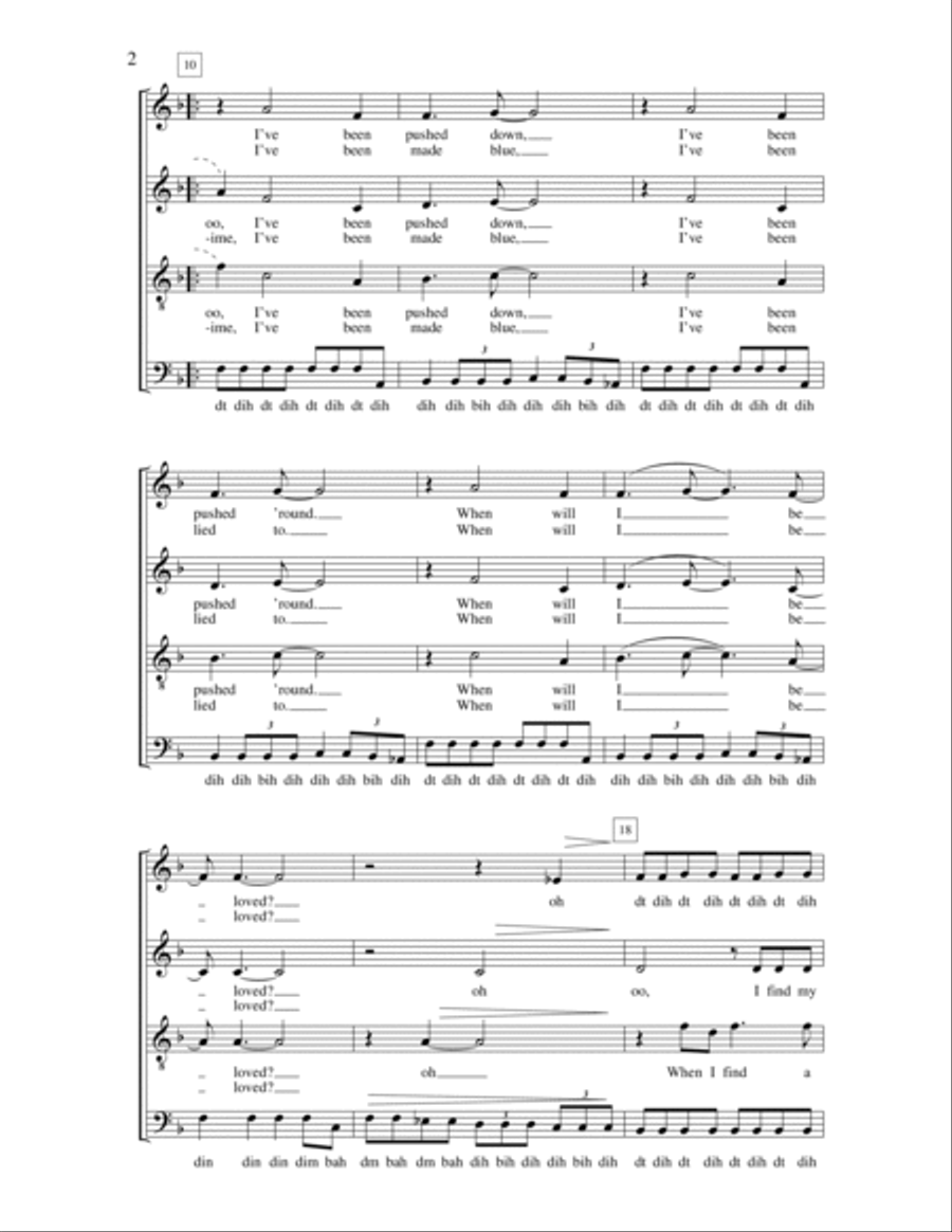 When Will I Be Loved When Will I Be Loved 4-Part scores gallery preview page 2