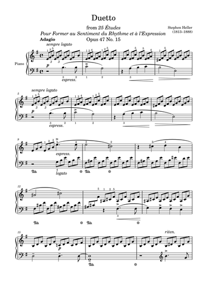 Duetto from 25 Etudes - Opus 47 No. 15