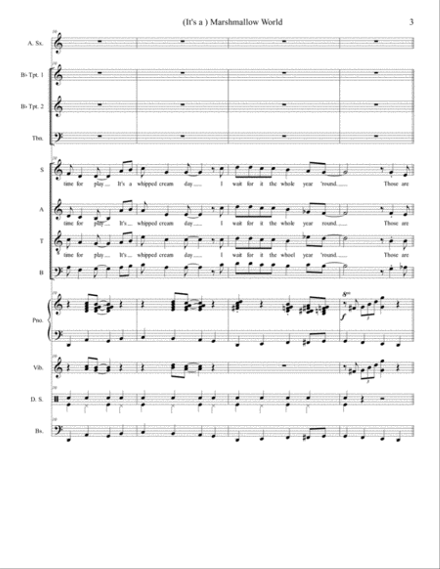 A Marshmallow World A Marshmallow World 4-Part scores gallery preview page 3