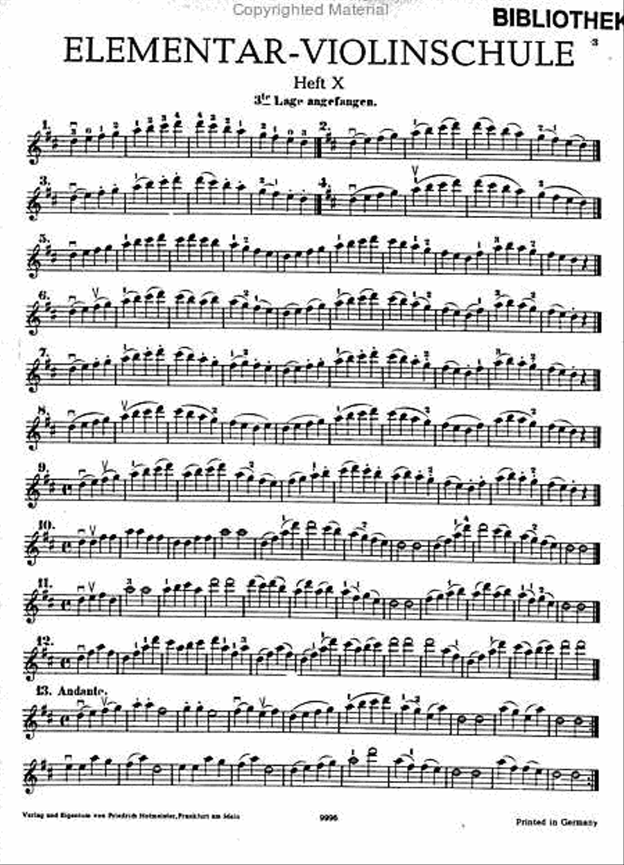 Elementar-Violinschule, Heft 10 Violin scores gallery preview page 2