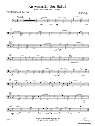 An Australian Sea Ballad: (wp) 1st B-flat Trombone B.C.