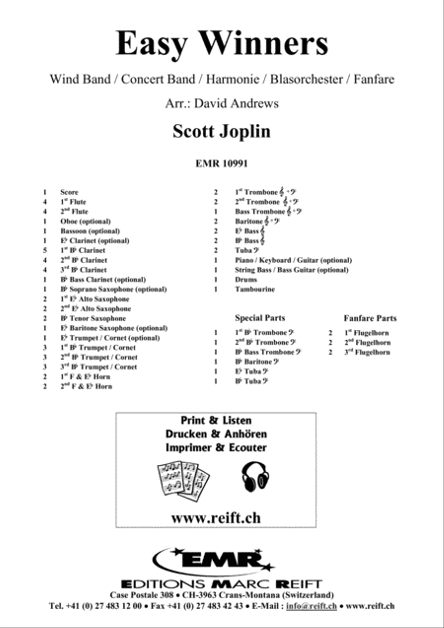 Easy Winners Concert Band scores gallery preview page 2
