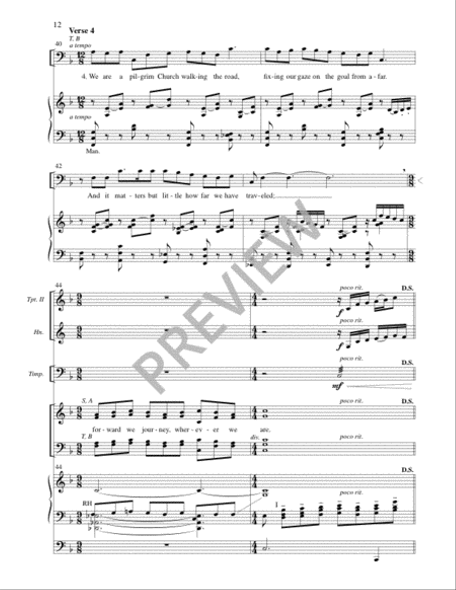 We Come Keeping Festival - Full Score and Parts 4-Part scores gallery preview page 12