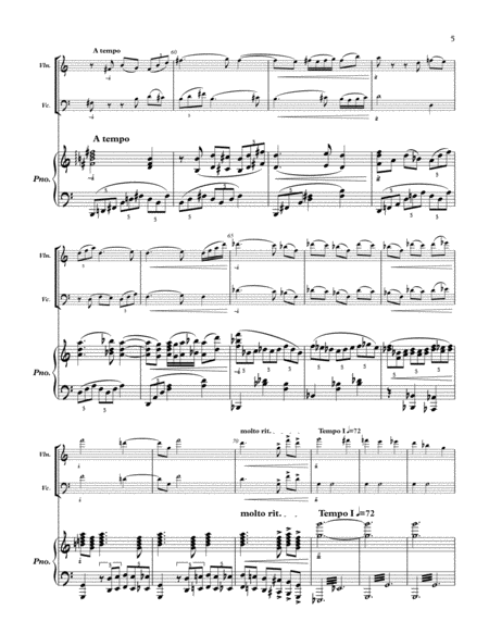 Andante Dramatico for Piano Trio (violin, cello, piano) image number null