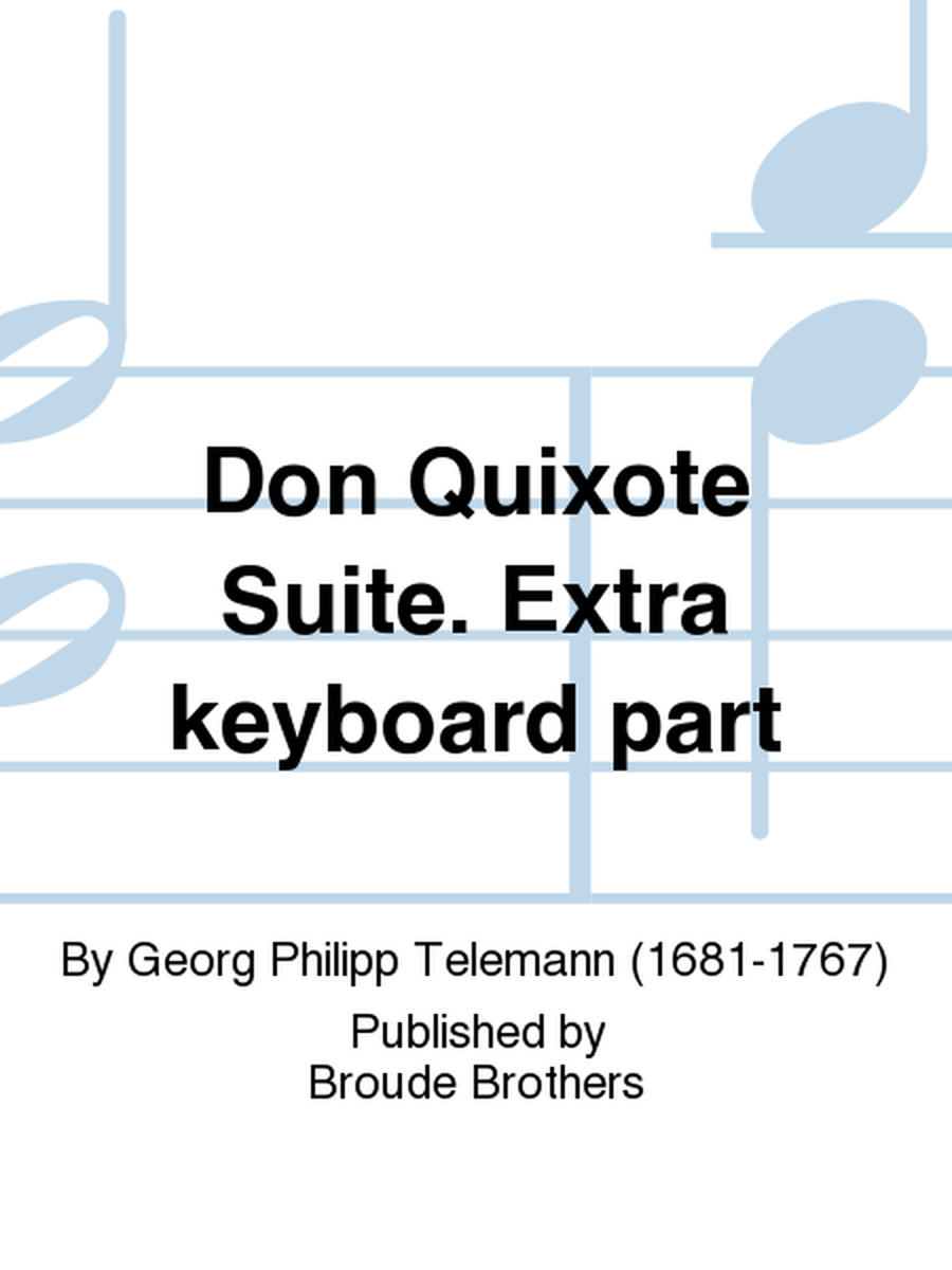 Don Quixote Suite. Extra keyboard part