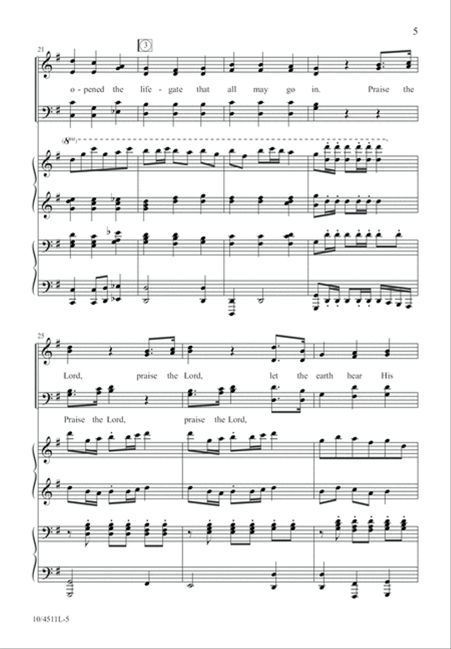 To God Be the Glory 4-Part scores gallery preview page 5