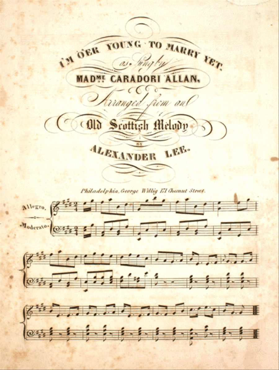 I'm O'er Young to Marry Yet Voice scores gallery preview page 1