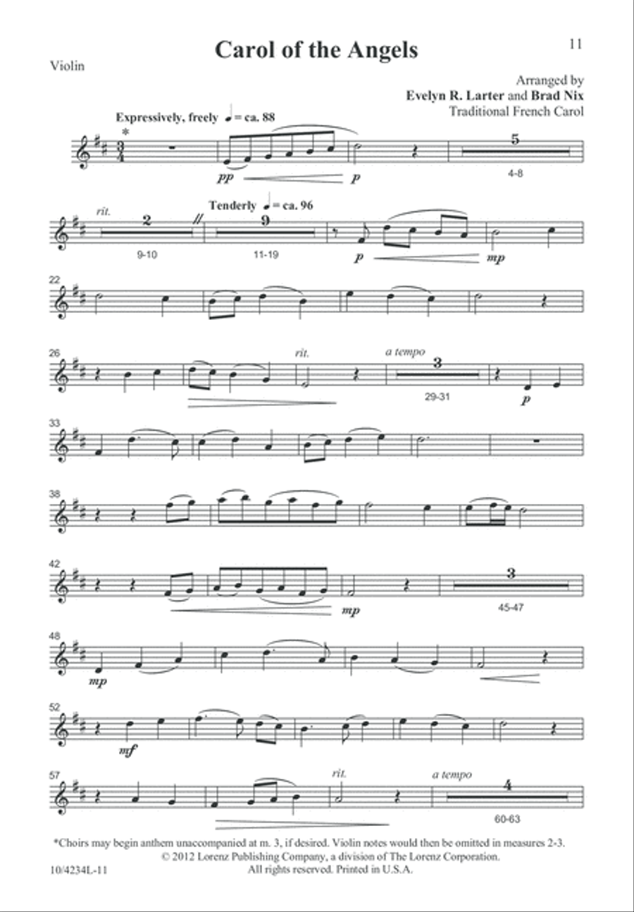 Carol of the Angels 4-Part scores gallery preview page 11