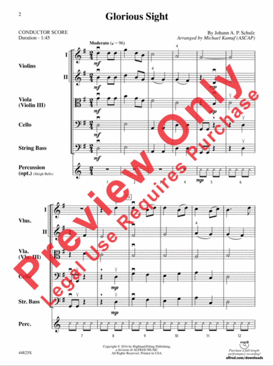 Glorious Sight String Orchestra scores gallery preview page 10