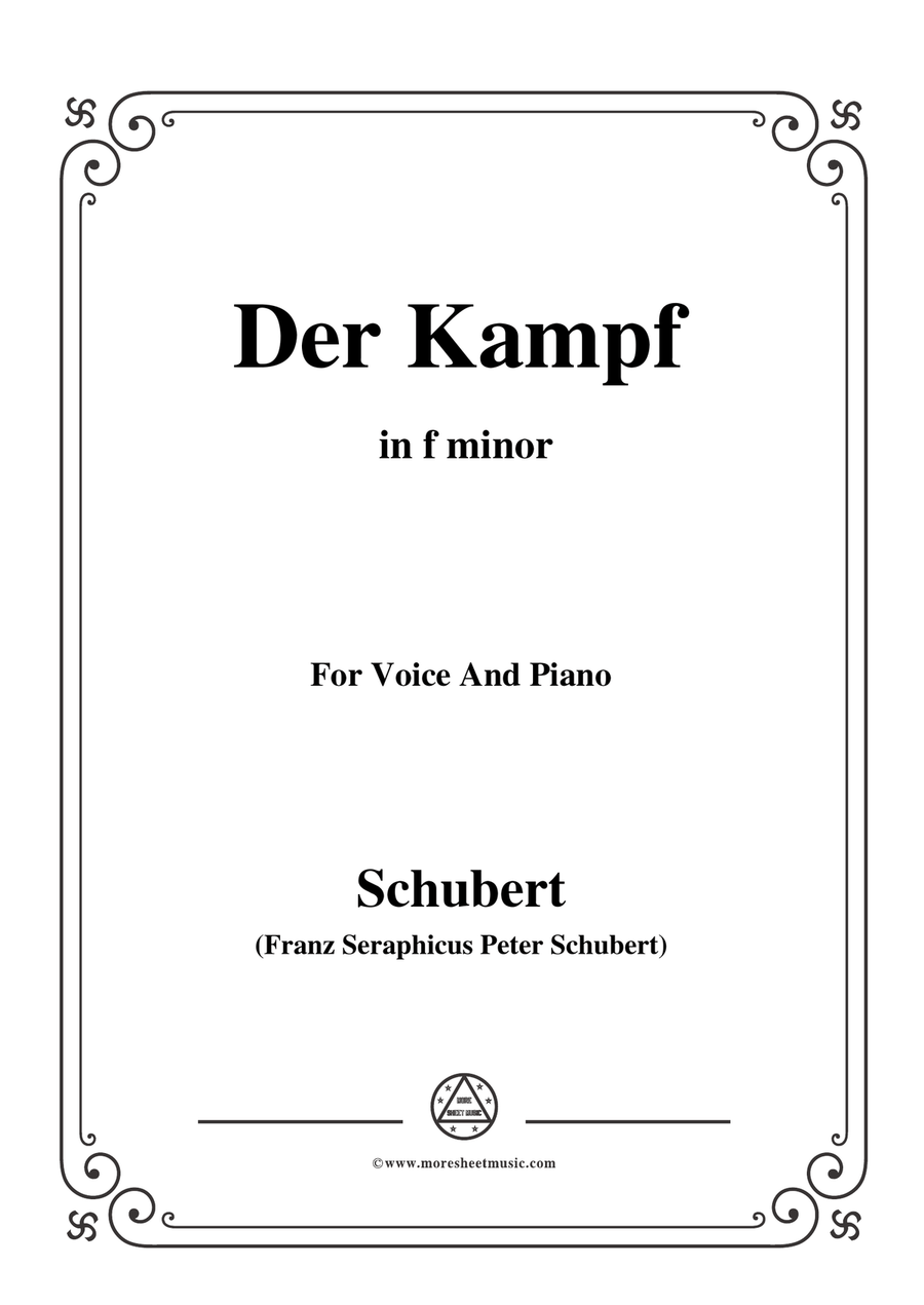Schubert-Der Kampf,Op.110,in f minor,for Voice&Piano