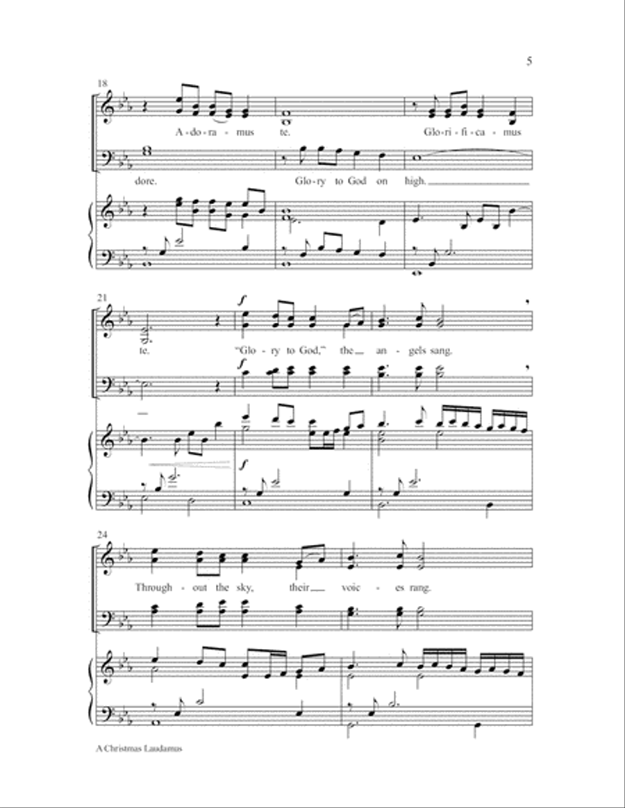 A Christmas Laudamus 4-Part scores gallery preview page 5