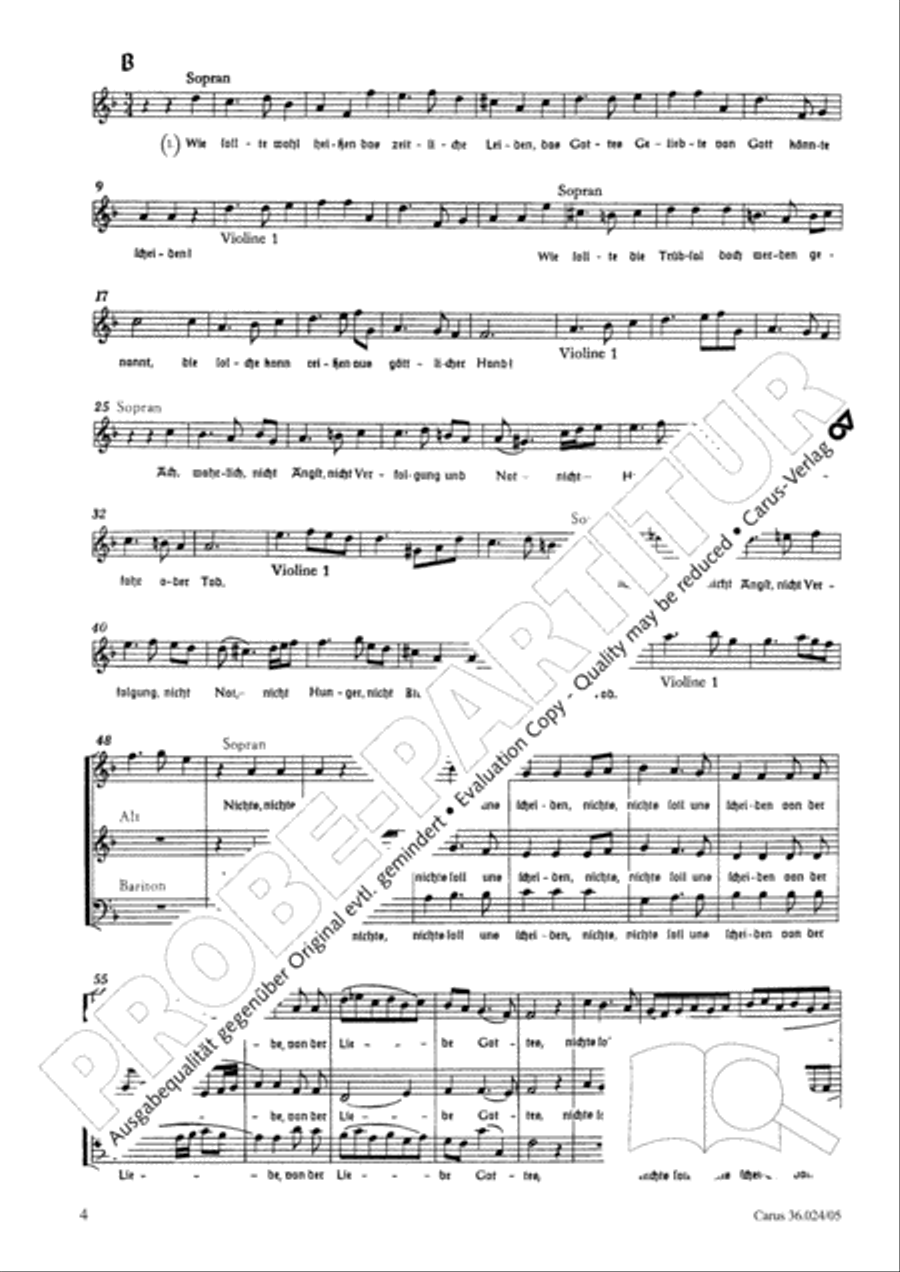 Nichts soll uns scheiden von der Liebe Gottes Choir scores gallery preview page 5
