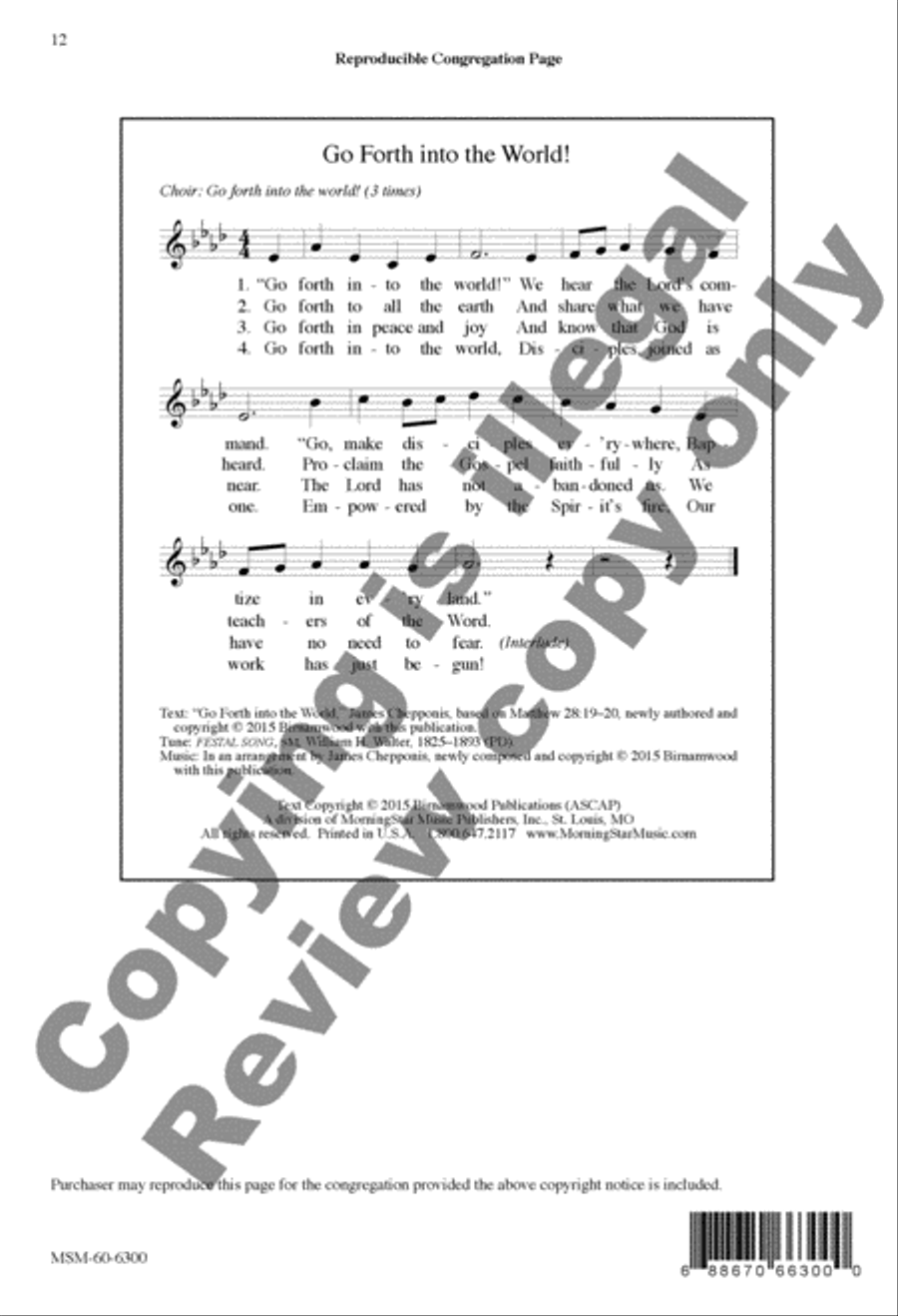 Sing Joyfully to God! Go Forth into the World! 4-Part scores gallery preview page 12