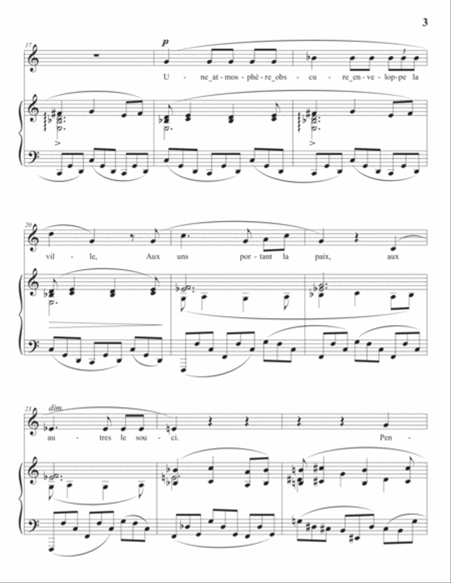 DEBUSSY: Recueillement (transposed to C-sharp minor) Voice scores gallery preview page 4
