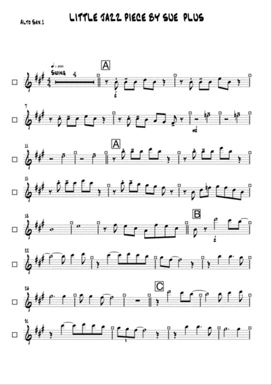 we are a swing band - little jazz piece with parts for brass added Jazz Ensemble scores gallery preview page 3