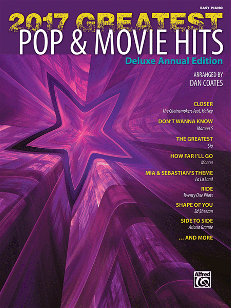 2017 Greatest Pop & Movie Hits Easy Piano scores gallery preview page 1