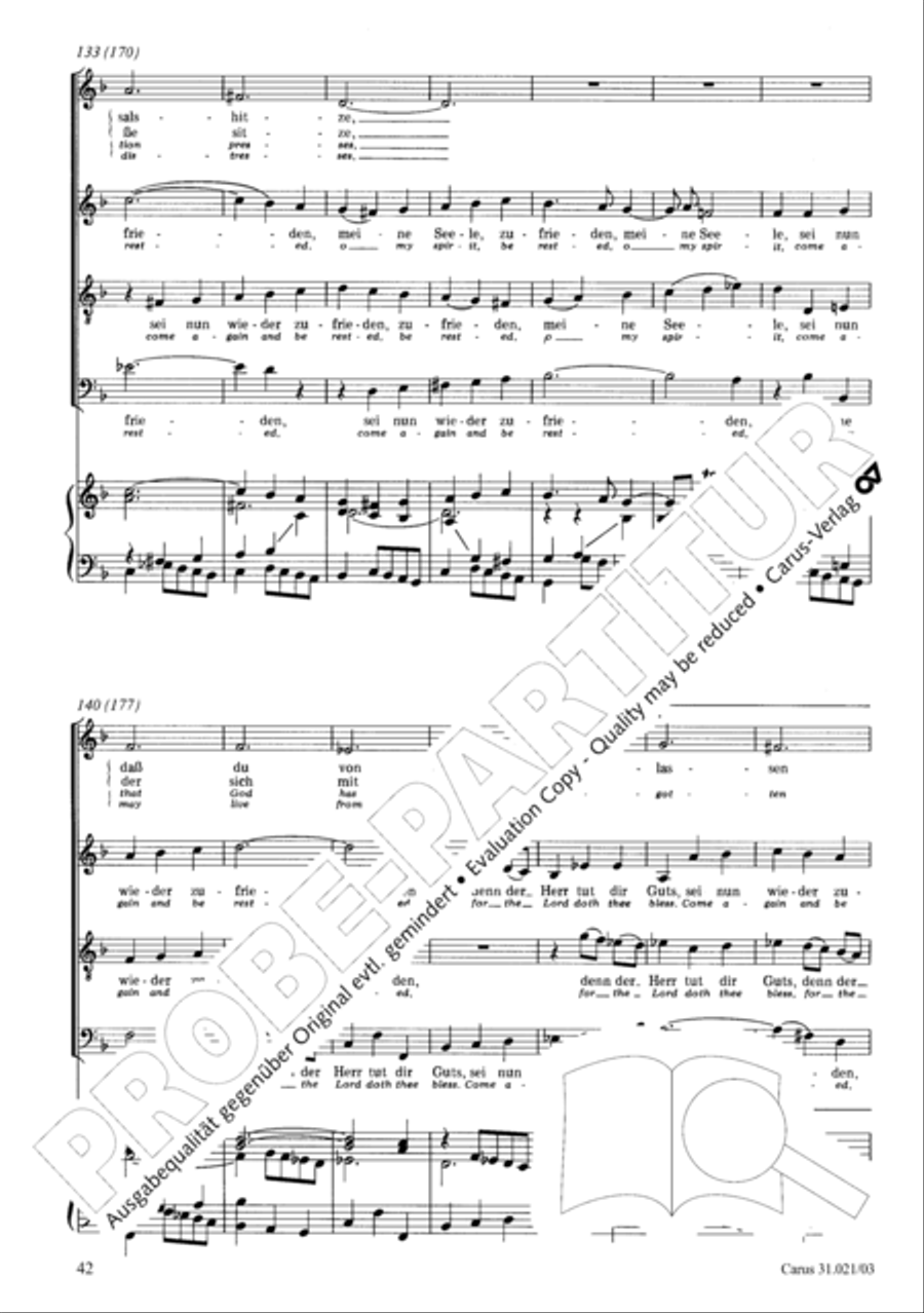 Lord my God, my heart and soul were sore distressed (Ich hatte viel Bekummernis) STB scores gallery preview page 43