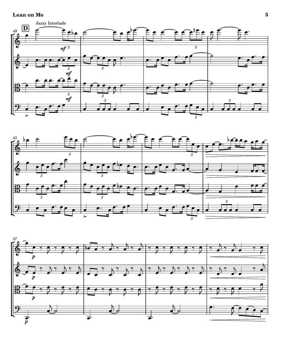 Lean On Me String Trio scores gallery preview page 5