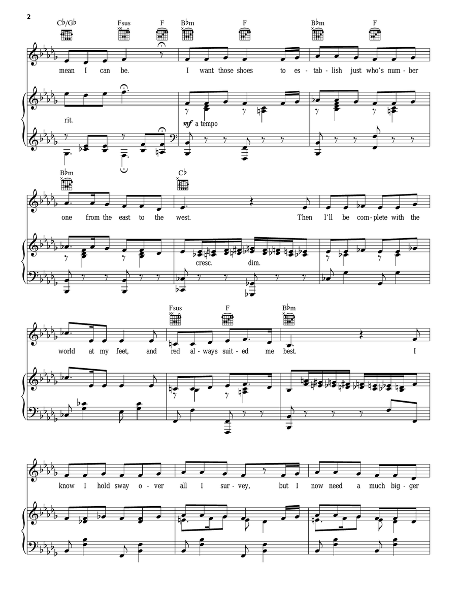 Red Shoes Blues Piano, Vocal, Guitar scores gallery preview page 2