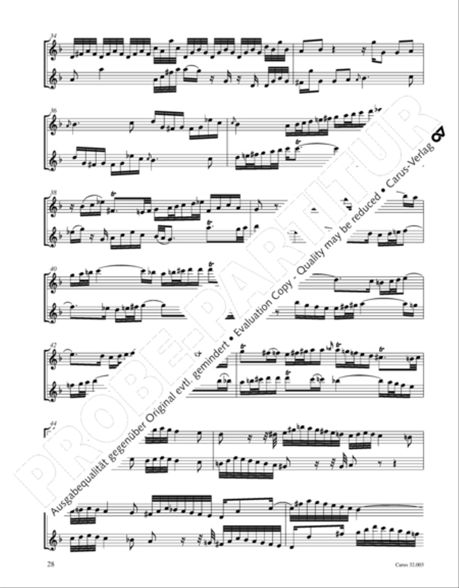 Gesamtausgabe Band 3 (Kammermusik: Duette, Solo- und Triosonaten) Score scores gallery preview page 49