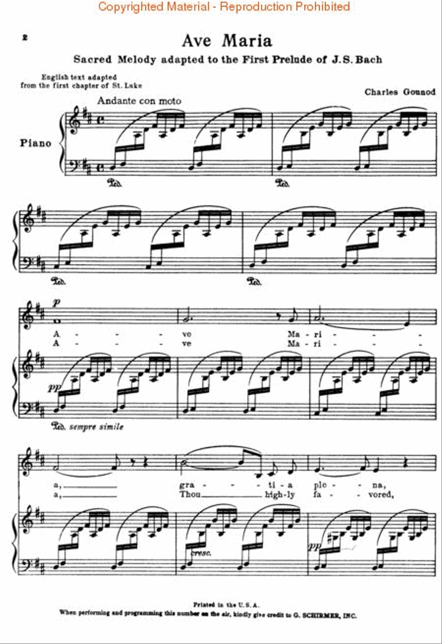 Ave Maria Voice scores gallery preview page 2