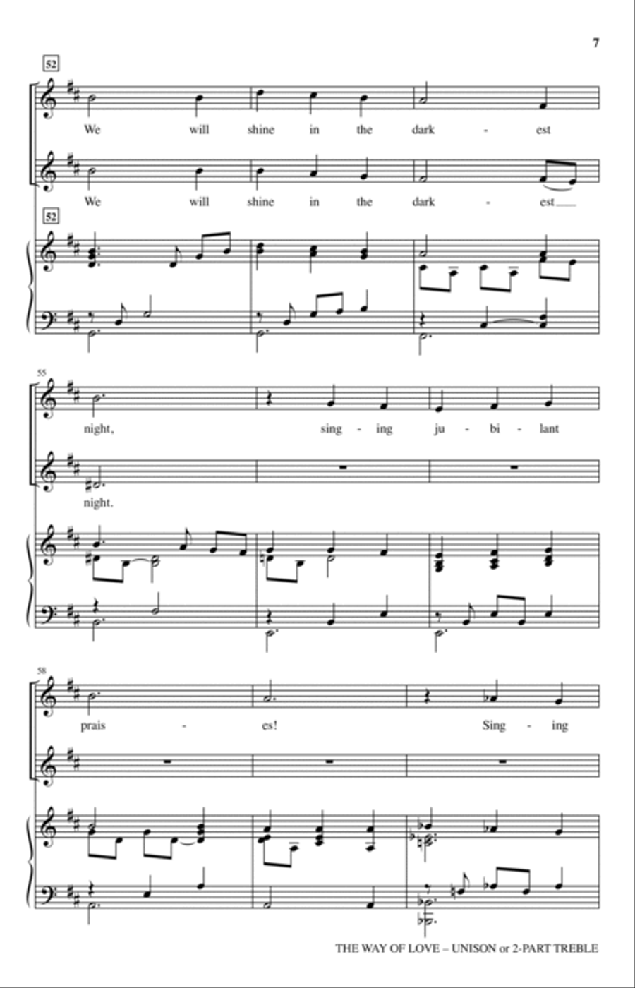 The Way Of Love Unison Choir scores gallery preview page 6