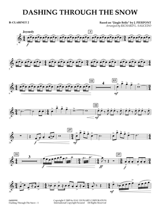 Dashing Through The Snow (based on "Jingle Bells") (arr. Richard L. Saucedo) - Bb Clarinet 2