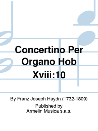 Concertino Per Organo Hob Xviii:10
