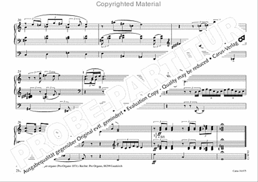 Freiburger Orgelbuch: Stammteil Organ Solo scores gallery preview page 217