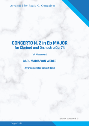 CONCERTO Nº 2 in Eb MAJOR for Clarinet and Orchestra Op. 74