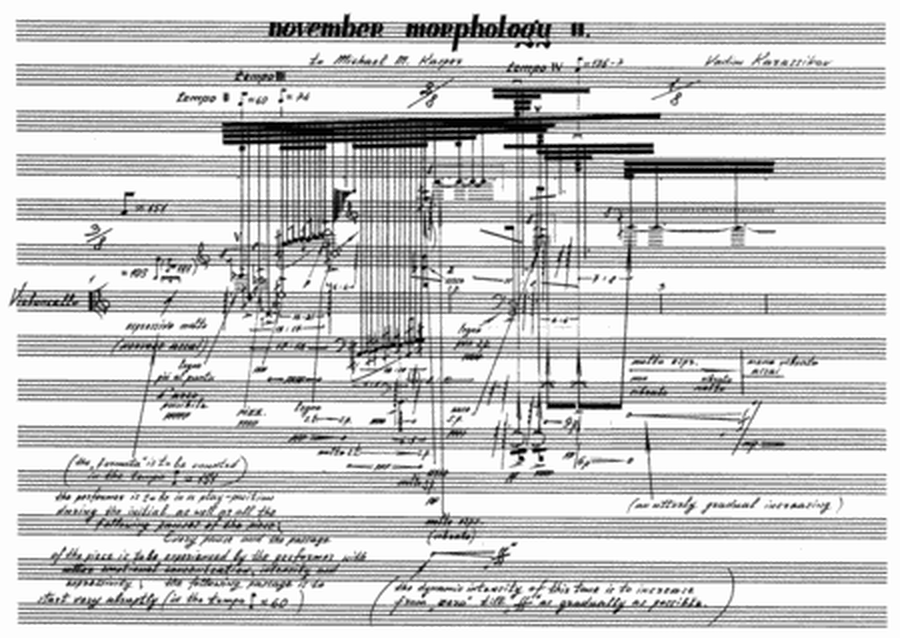 November Morphology II for Solo Violoncello