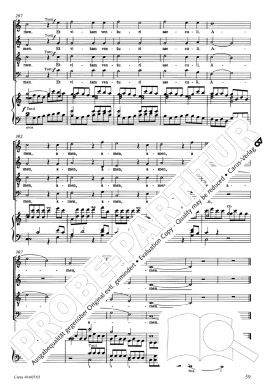 Mass in time of war (Missa in tempore belli) 4-Part scores gallery preview page 66