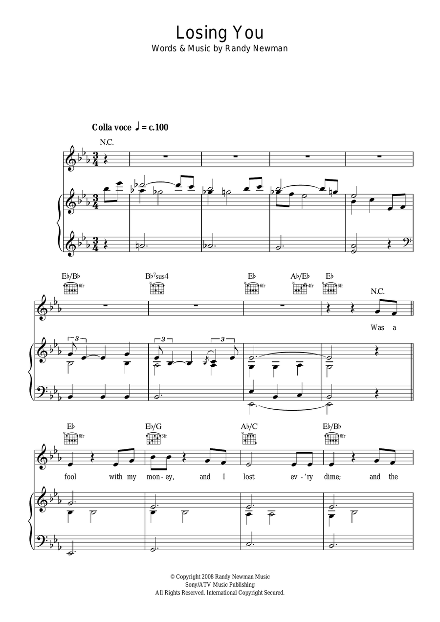 Losing You Losing You Acoustic Guitar scores gallery preview page 1