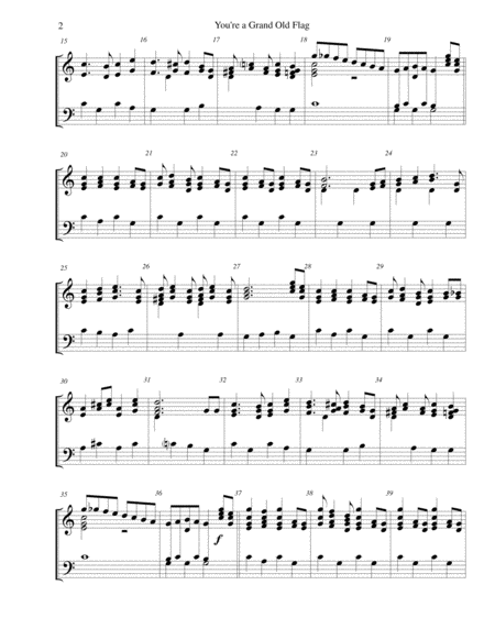 You're a Grand Old Flag - for 2-octave handbell choir image number null