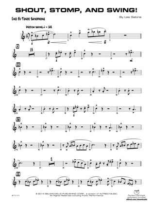 Shout, Stomp, and Swing!: 2nd B-flat Tenor Saxophone