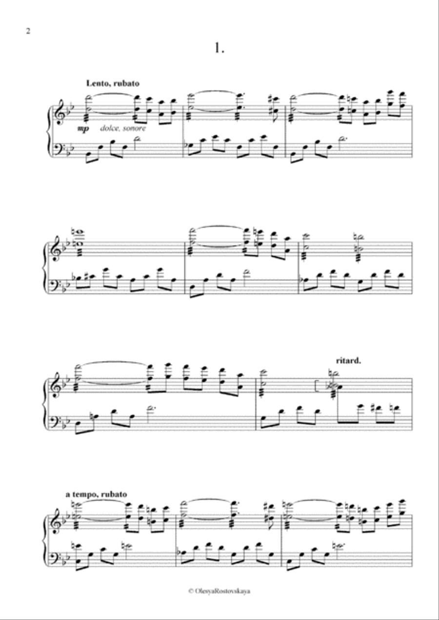 Olesya Rostovskaya. 12 Elegies for carillon Glockenspiel scores gallery preview page 5