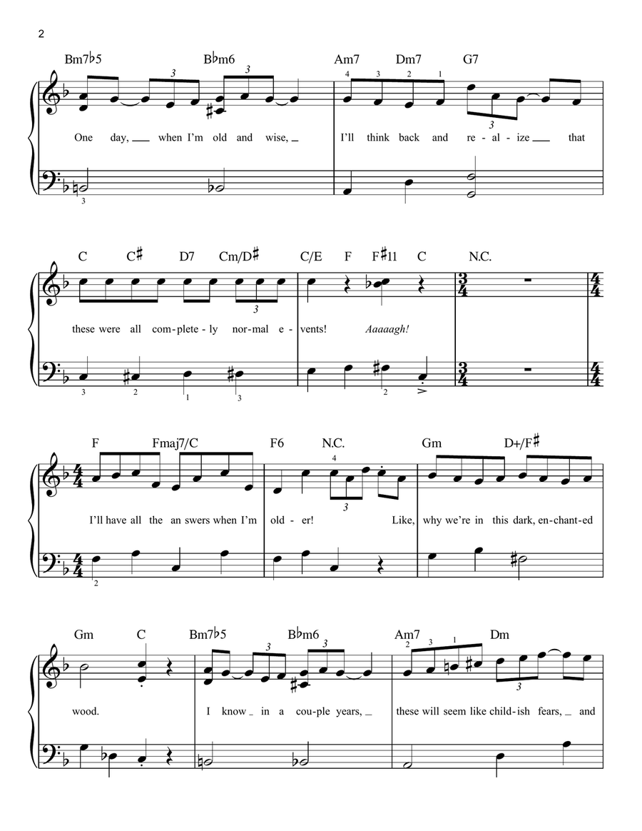 When I Am Older (from Disney's Frozen 2) Easy Piano scores gallery preview page 2
