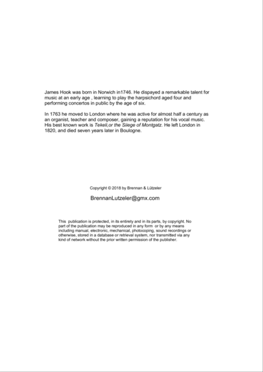 James Hook, 6 Duetts op. 58 arranged for 2 Great Bass Recorders (score) Woodwind Duet scores gallery preview page 2