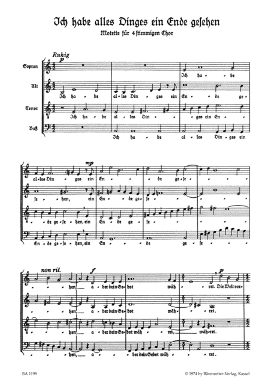 Sechs kleine Motetten (1949) 4-Part scores gallery preview page 2