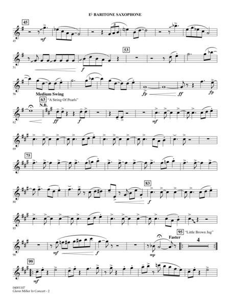 Glenn Miller In Concert (arr. Paul Murtha) - Eb Baritone Saxophone