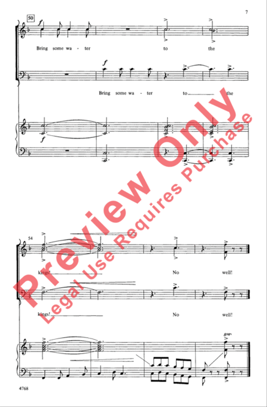 No Well, No Well! (Bring Some Water Jeannette, Isabella!) 3-Part scores gallery preview page 7